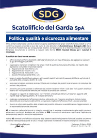 Qualitätspolitik Scatolificio del Garda