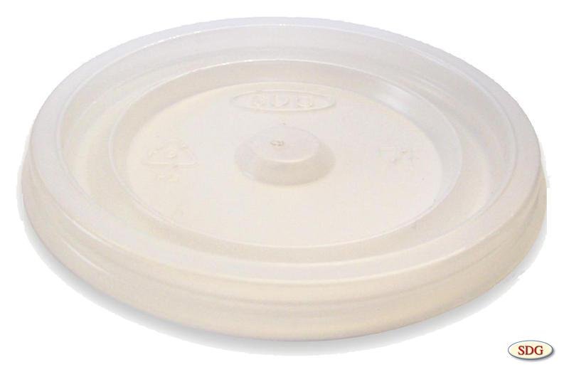 Flat polystyrene lid for 4 OZ cup 4oz1 // Polystyrene tops and lids