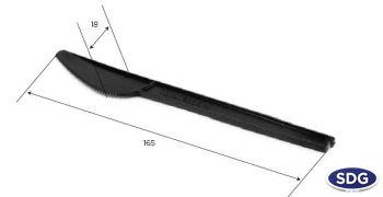 BIO KOMPOSTIERBAR CPLA SCHWARZ MESSER 19271