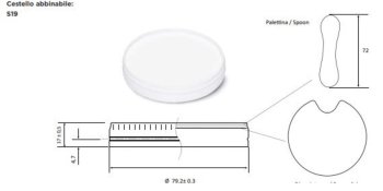Snap-On-Deckel mit Löffel ø79 mm x Transportbecher S19 - S19/P-1-00