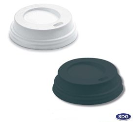 Lid with spout in polystyrene for 9 OZ cup - 9oz-2