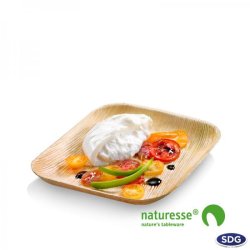 17x17 cm Square palm leaf dish 801