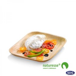 23x22 cm Square palm leaf dish - COD. 5040 (ex 804)