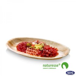 Oval tray in 43x29 cm palm leaf - N137 (ex 817)