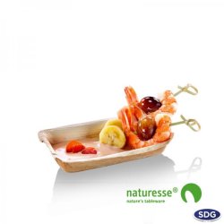 Rectangular 7x12 cm palm leaf tray - 812