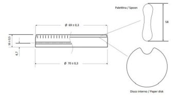 Ø69 mm Snap-on lid with spoon x cup 165 - 165/P-1-00
