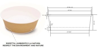 CUP BOWL S100 T.U. AVANA BIOPOL SDG S100-65