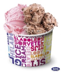 Petite coupelle à glace en carton 75ml - 60