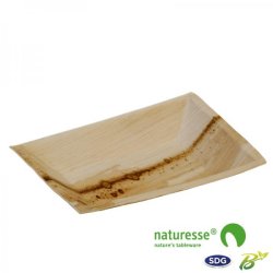 Barquette rectangulaire en feuilles de palme 12x17 – 3391