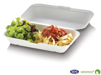 Food Box en pulpe de cellulose 18,5 x 14 x 7,4 cm - 3479