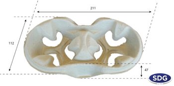 GOBELETS à EMPORTER , 2 PLACES 100% PAPIER RECICLE 22617 TAKE AWAY