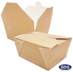FOOD BOX BIO COMPOSTABLE - 110X90X65H 636-65