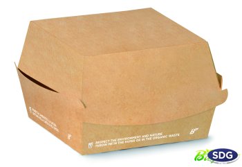 PORTA HAMBURGER PANINO PLA BIODEGRADABILE 15X10 604-65