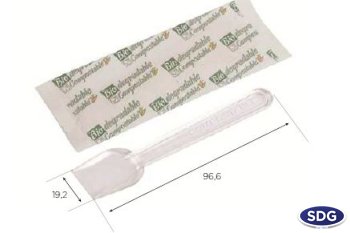 PALETTA GELATO PLA BIO TRASPARENTE IMBUSTATA SINGOLARMENTE 119488