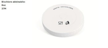 COPERCHIO 80MM BIANCO CON FORO CARTA 8OZ37M-1C-00-S