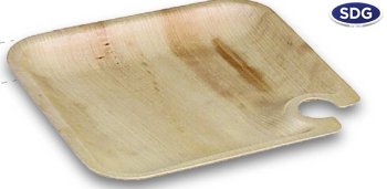 PIATTO COCKTAIL PALMA CON FORO PER FLUTE 21X21 - 29952