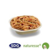 Tiefer quadratischer Teller aus Zellulose Pulpa cm 17x17x3,5h - 11977 ex 416/P