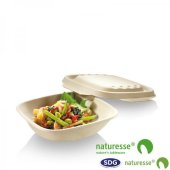 PLAT CARRE' EN PULPE DE CELLULEUSE 750ML NATURE - 14967.N