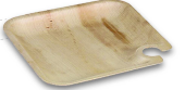 COCKTAIL PLAT DE FEUILLE DE PALMIER AVEC TROU POUR FLUTE 21X21 - 29952 
