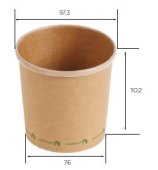 COPPA ZUPPA KRAFT PLA 16OZ - 480ml 15531